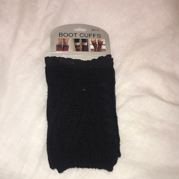 Black Boot Cuffs 1 Pair - Picture 4 of 4